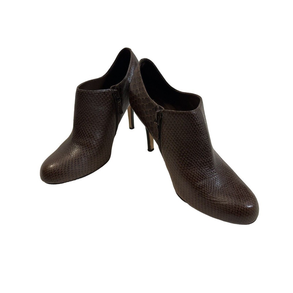 Cole Haan NikeAir Snakeskin Brown Ankle Booties Boots 9B